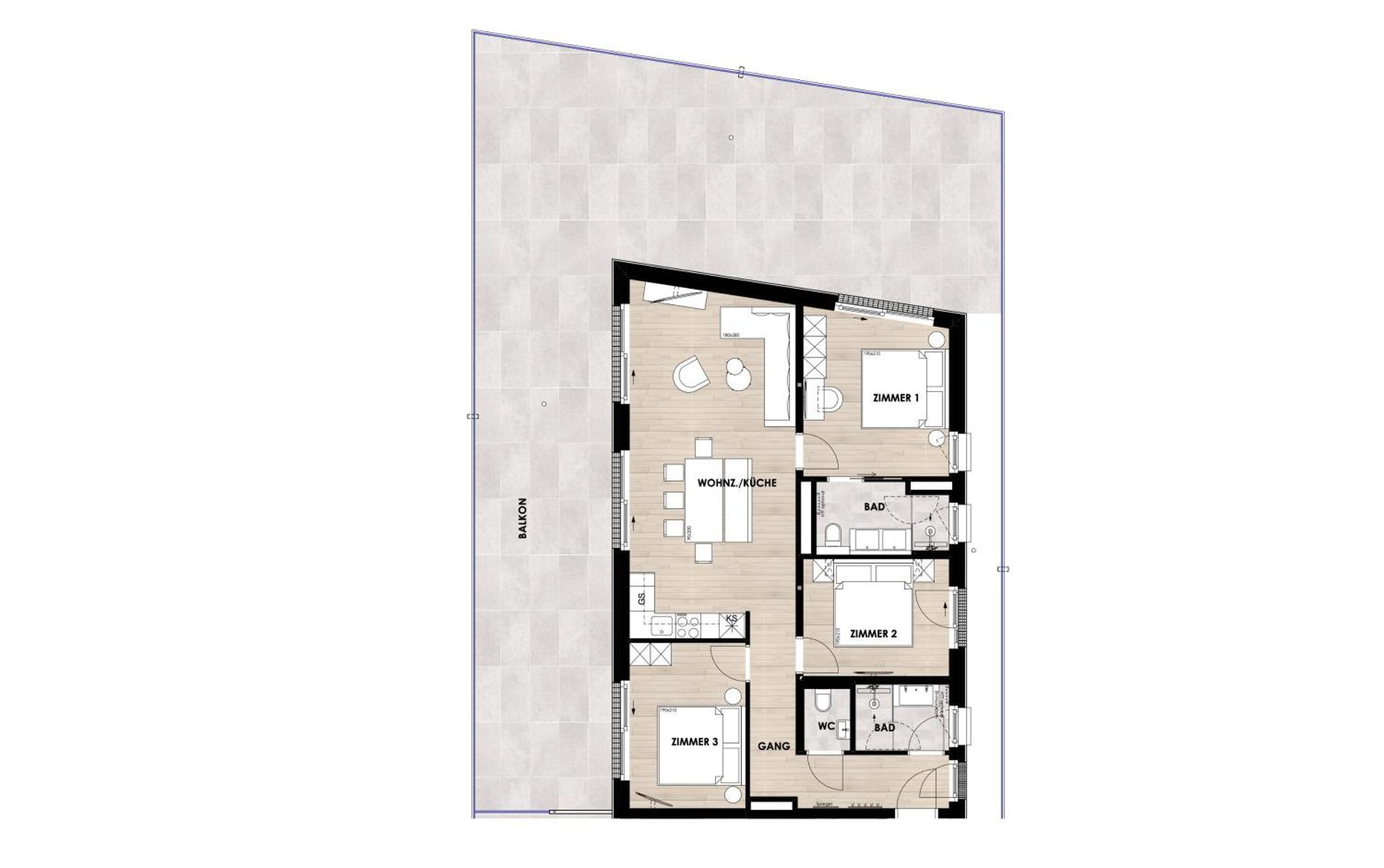 Penthouse Appartement met 3 Slaapkamers