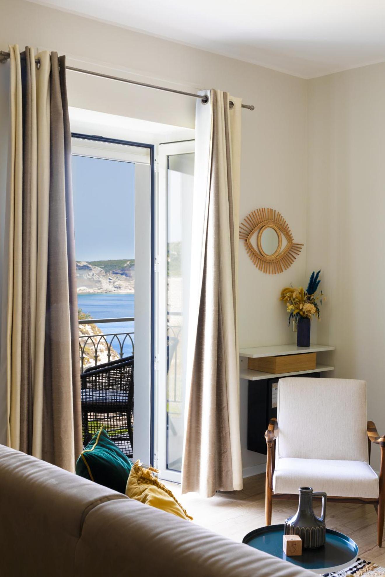 Junior Suite Balcony View of the Upper Town the Cliffs the Sea