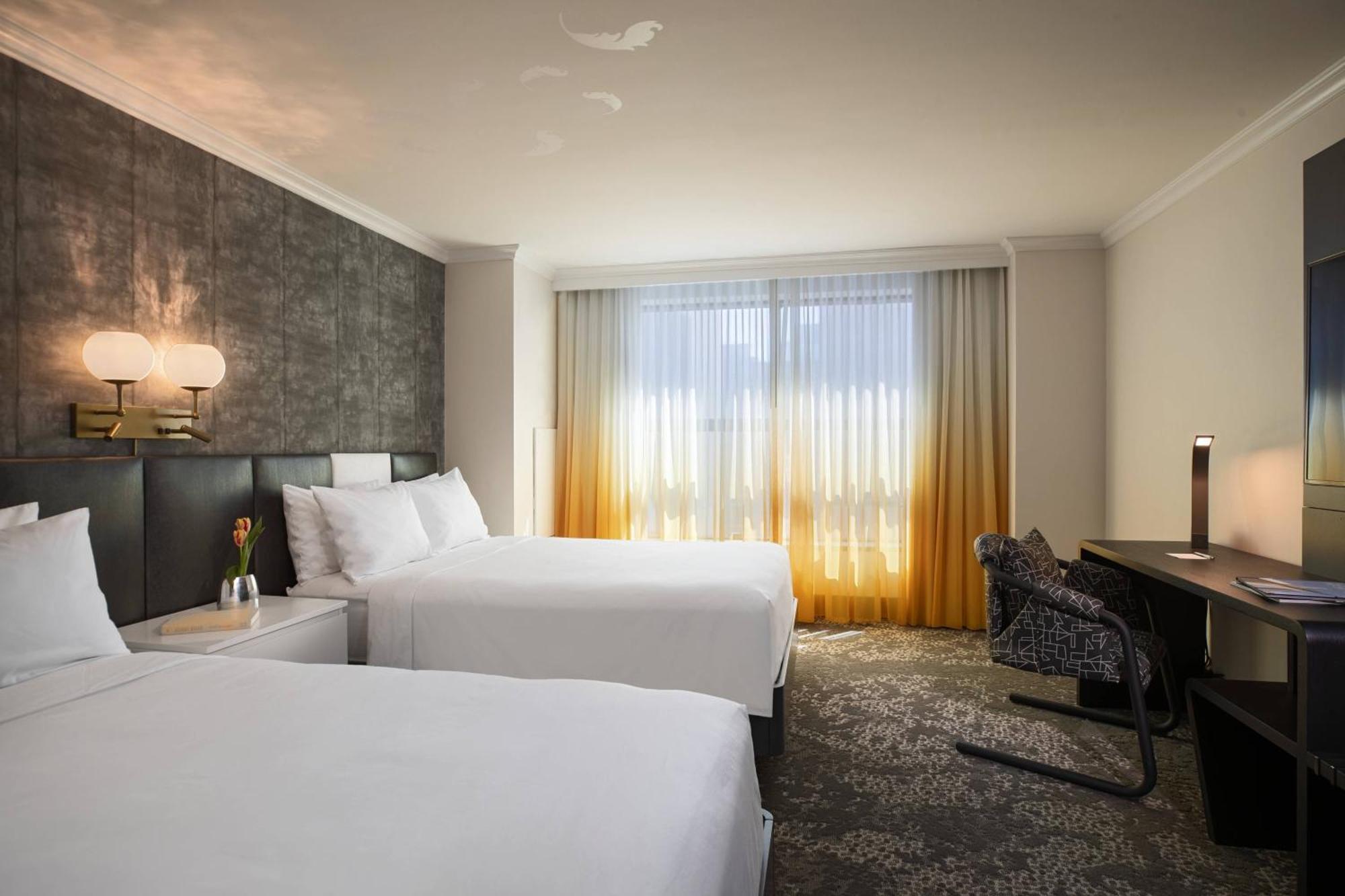 Room Two Double Beds City View