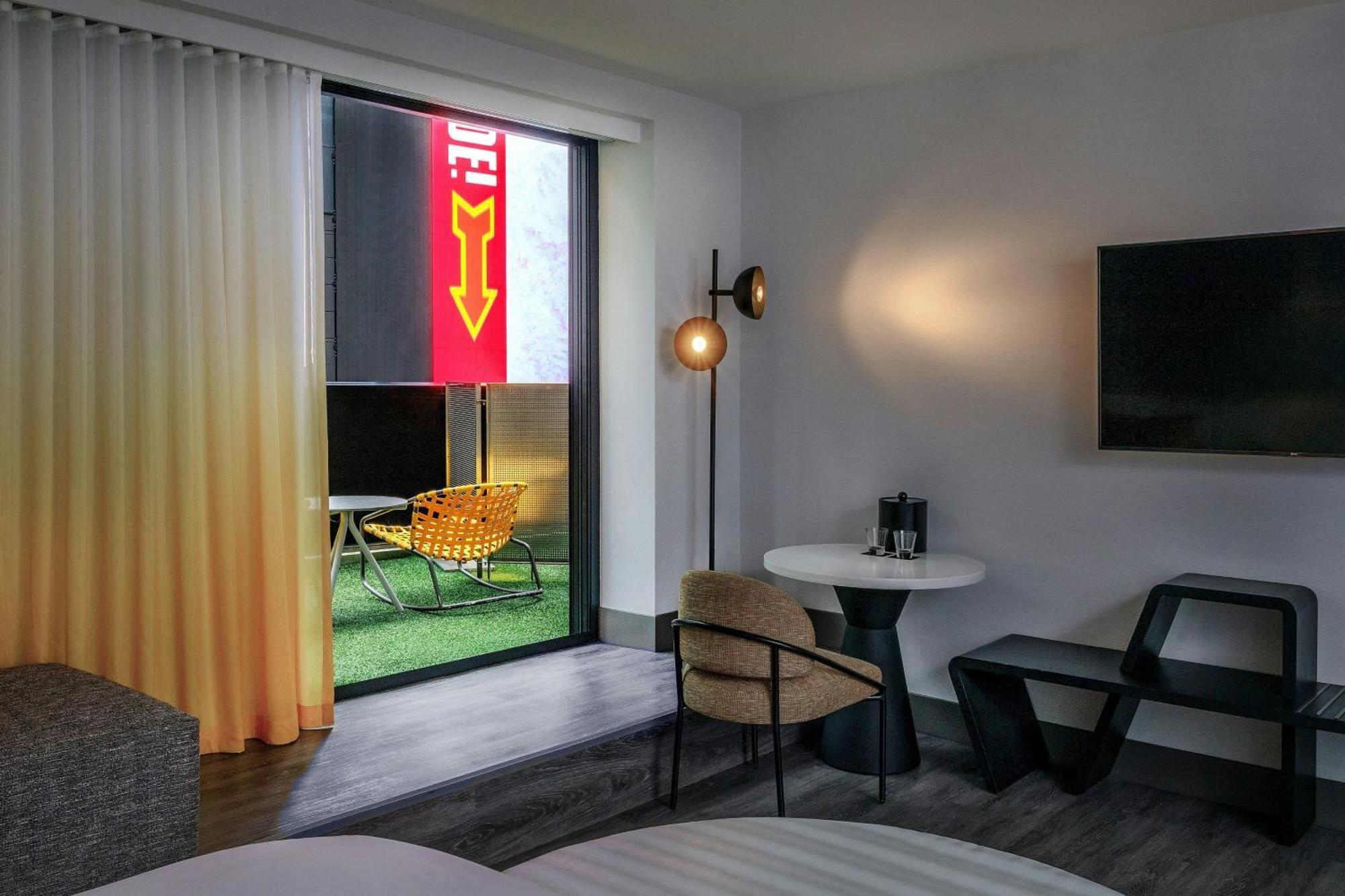 Times Square Terrace Room King Bed Balcony