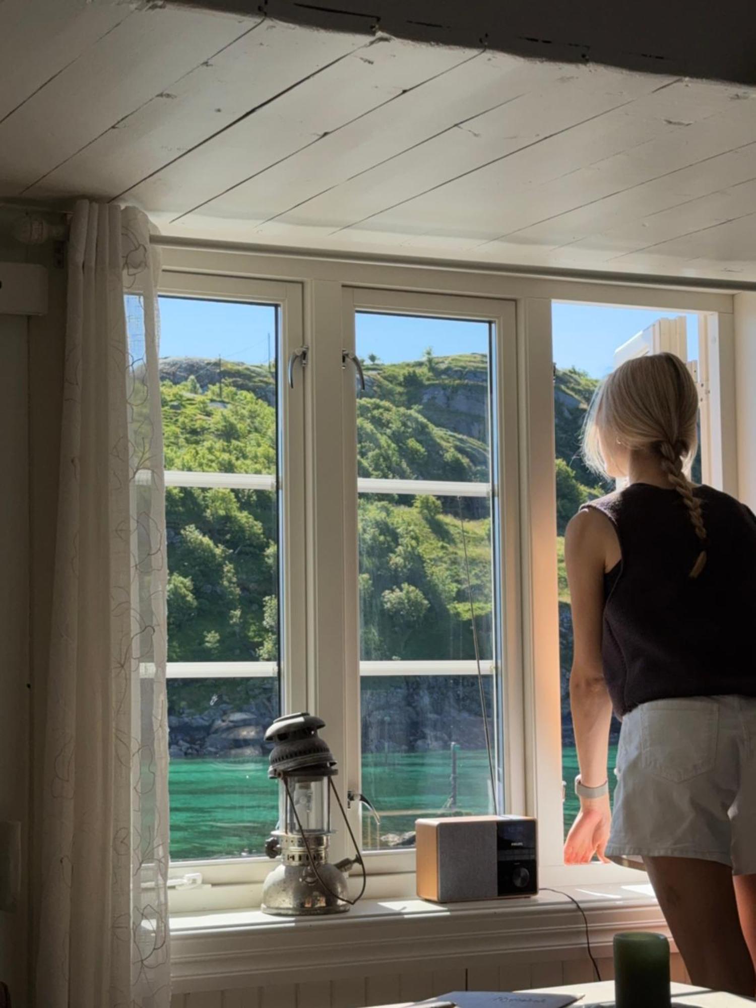 Traditional cabin sea view