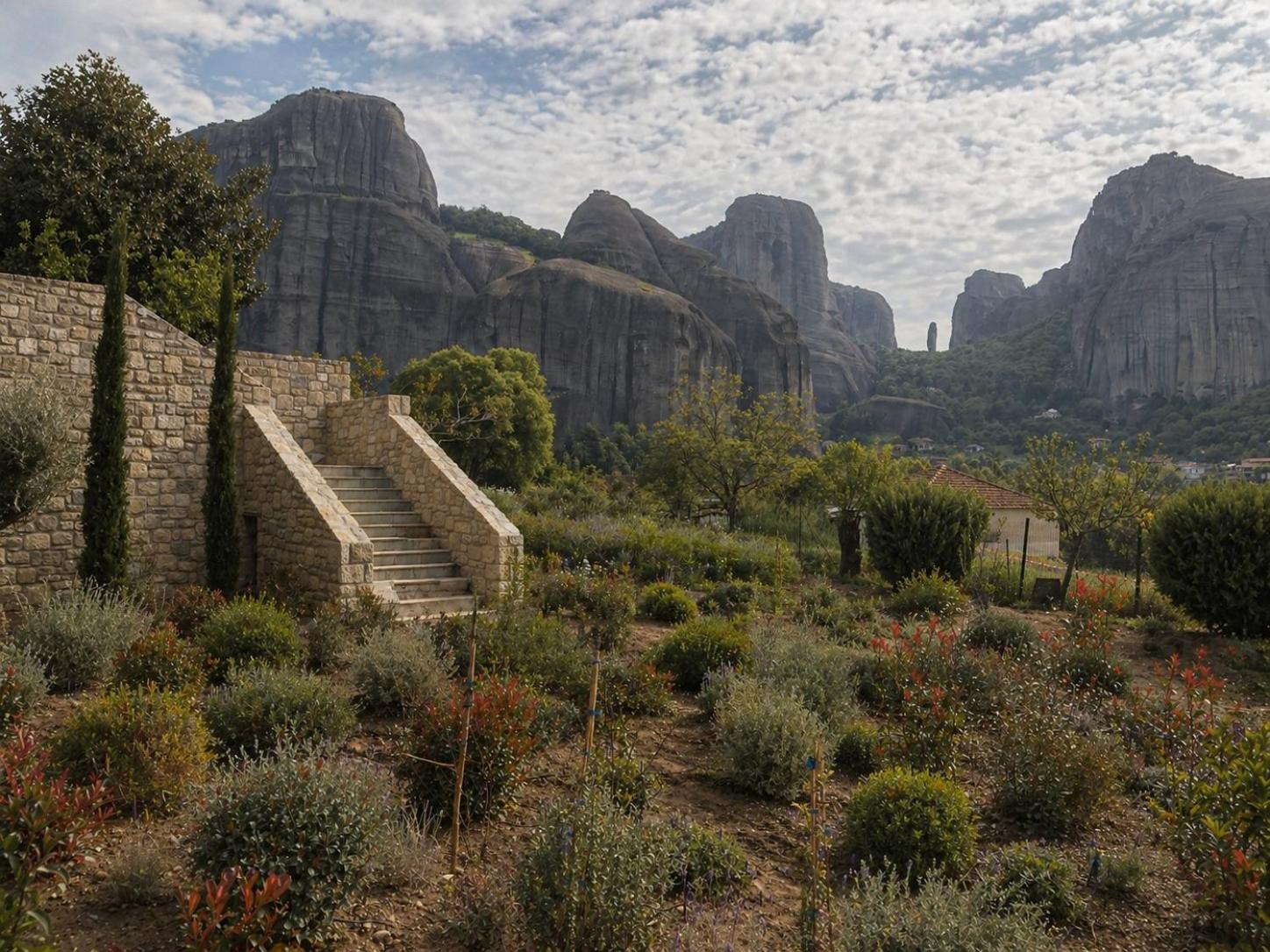 Double Room Ground Floor Garden & Meteora View