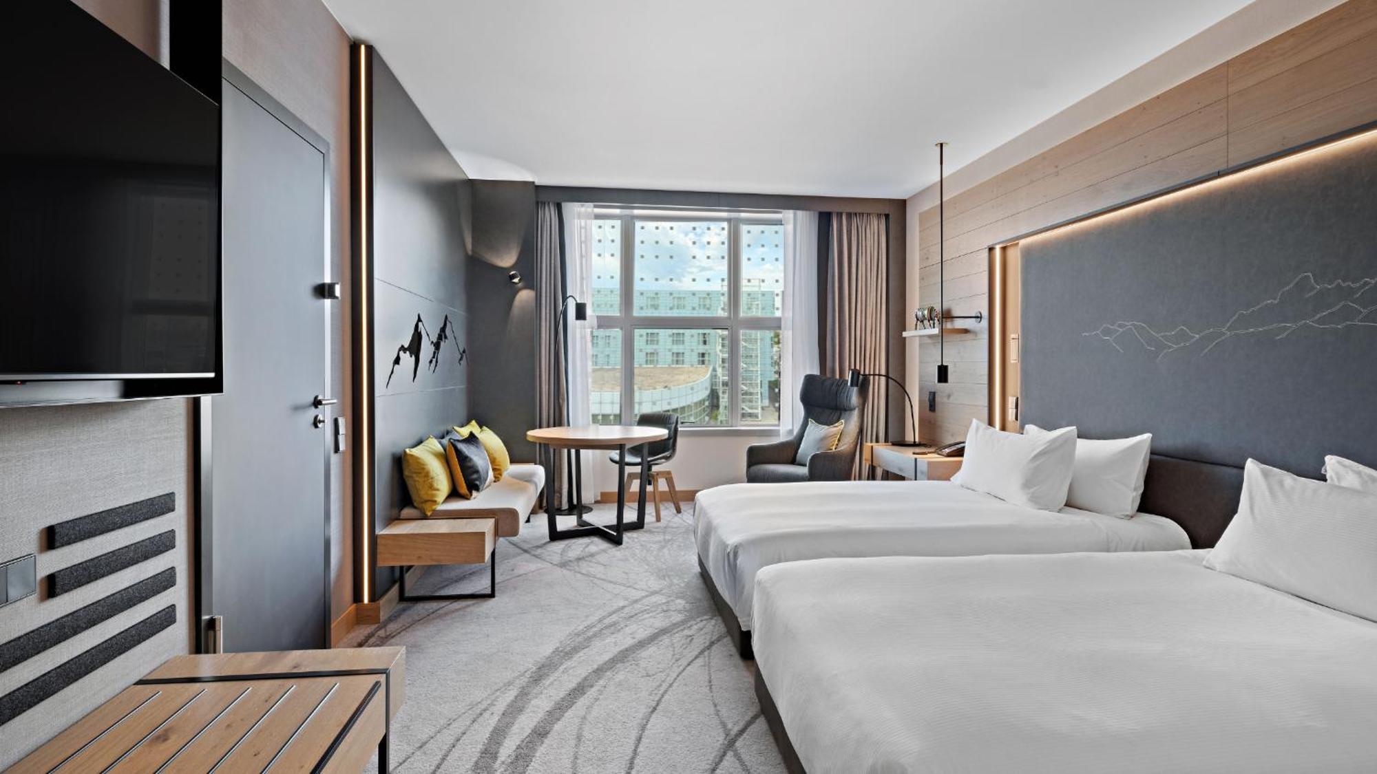 Twin Room Two Twin Beds Courtyard View